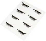 DECORNIJIA 4 Pairs Adhesive Eye Line Stickers for Women Shiny Eyelash Decals Easy to Apply Makeup Tape for Festivals Cosplay and Daily Use