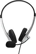 Computer Headset with Microphone for Laptop PC,3.5mm Wired Stereo Call Center Headset with Noise Cancelling Mic, Corded Desktop Headphones for Skype, VOIP, Conference, Office,