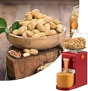 Peanut Butter Maker, 500ml Electric Peanut Grinder with Non-Slip Base/Hourglass Entry, Electric Peanut Butter Maker for Home Kitchen