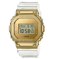 在飛比找ETMall東森購物網優惠-CASIO G-SHOCK 奢華透金方框腕錶 GM-5600
