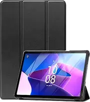ProCase for Lenovo Tab M10 Case 10.1 Inch 2022 3rd Gen, Slim Light Cover Trifold Stand Hard Shell Folio Smart Protective Case for Lenovo Tab M10 10.1'' TB328FU / TB328XU with Auto Sleep/Wake –Black