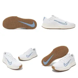 【NIKE 耐吉】網球鞋 Wmns Vapor Lite 2 HC 女鞋 白 藍 緩震 抓地 膠底 硬地網球鞋 運動鞋(DV2019-105)