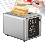 2 Slice Toaster, Modern Style, Touchscreen & Digital Timer, 6 Bread Types & Shades, Bagels & English Muffins, Silver