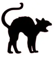 STENCIL Large Black Cat Halloween Mylar Airbrush Reusable durablet #11 USA