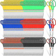 90 Pack Scissors Bulk 8" Multipurpose Professional Heavy Duty Multi Color Stainl