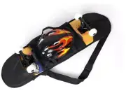 Cooplay 32"*8" Black Skateboard Carry Bag Backpack Rucksack Straps with Mesh
