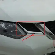 Chrome Front Head Grille Strips Grills Trim For Nissan Rogue 2014 -2017