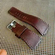 24mm Mahogany Bell & Ross Leather Watch Strap BR01 BR03 Open Box StItch