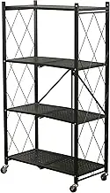 LT Williams 4 Tier Collapsible Shelf, Black 71x34.5x125cm