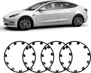 Model Y All-in-one Wheel Rim Protector for Tesla Model Y 21'' Wheel - Strips for Curb Rash Prevention - Set of 4 Rim Protector Easy to Install(Black,21'')
