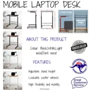Overbed Table Bedside Mobility Study Medical Hospital Laptop Meal Adjustable