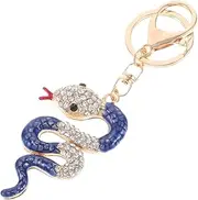 [ANDRESLAD] Snake Keychains Snake Pendant for Women Metal Charm for Handbags Backpacks Bag Charms Blue