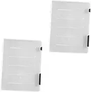 Tofficu 2Pcs Portable File Box Document Organizer Transparent Storage Folder for Office Capacity Space Saving for File Management and Organization