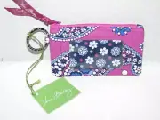 VERA BRADLEY Boysenberry zip id case/key ring/NWT