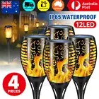 4 Pcs Flame Solar Torch Light Waterproof Garden Lantern Lamp Flickering Dancing