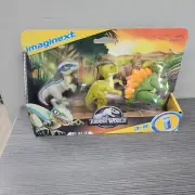 IMAGINEXT JURASSIC WORLD DINOSAUR TRIO SET RAPTOR, PARASAUROLOPHUS & STEGOSAURUS