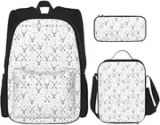 [vacsAX] Schoolbag Combination - Fashionable and Lightweight School Bag Set for Girls School Bag Sets Flag of Venezuela, Hunting Arrows Triangles Deer, One Size