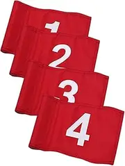 BIUDECO Golf Course Hole Flags 4 Pack Golf Accessory Flags Weather Resistant Easy to Install