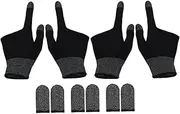 ERINGOGO 2 Pairs Game Gloves Ultra-Thin Fully Automatic Accessories Bookmarks with Hooks Sequined Headband Professional Gloves Glove Gaming Cover Graphene