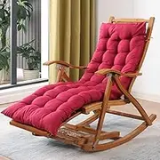 Zero Gravity Lounge Chair, Zero Gravity Chair Folding Zero Gravity Lounge Chair Adjustable Relaxer Lounger Bamboo Rocking Chair for Outdoor Garden Beach Pool Max Load 200KG Lounge Chair Comfortable