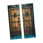 Rural Barn Door Curtain Door Curtain Drapes Wooden Barn Door Curtains for