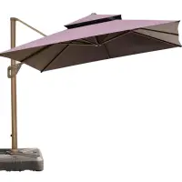 在飛比找momo購物網優惠-【Josie】方形3米戶外遮陽傘 庭院側立傘(羅馬傘 庭院傘