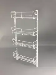 Spice Rack Adjustable 4 Tier White