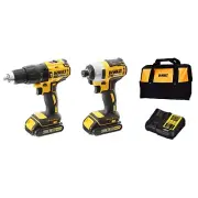 2pc DeWALT 18V Brushless Cordless Combo Tool Kit Hammer Drill & Impact Driver