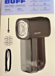 BUFF Fabric Shaver + Lint Remover, Sweater Defuzzer w/ 3 Motor Speeds, Remove