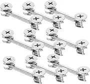 CIYODO 20 Sets Furniture Cam Mounting Kit Connectors, Dowels, Fittings, Cam-Lock Fixing, Replacement Parts for Garden Furniture, Cabinet Connectors, Cabinet Furniture Dowels, Furniture Fitting Set