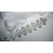 Beautiful Rhinestone Organza Bridal Belt Wedding MOB Prom Statement belt