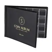 Coin Collection Holder Album for Collectors, 240 Pockets Coin Collection Black