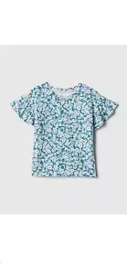 ❤️NEW❤️Baby GapFloral T-Shirt100% CottonFlutter sleeves18-24MO