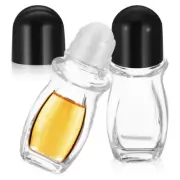 2 Pcs Roller Bottle Essential Oil Sample Bottles Glass Perfume Travel