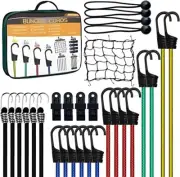 TOMVAES Bungee Cords Set, Heavy Duty Outdoor, 29 PCS Adjustable Bungie Straps