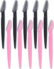 WELANGBN Skin Planing Tool - Face Razors for Women | Eyebrow Razor & Face Shaver for Women | Facial Hair Removal for Women | Razor for Women Face, 10 pcs (5 Pink,5 Black)