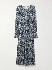 [Proenza Schouler White Label] Proenza Schouler White Label - Atlas Printed Stretch-jersey Maxi Dress - Blue - small small Blue