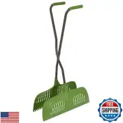 AMES Leaf Grabber Rake with Long Handle and Cushioned Grip for Leaves, Lawn C