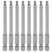 8Pcs Ball End Hex Head Wrench Screwdriver Bit H4 1/4" Hex Shank 3" Long