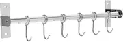 HEALSOPTHY Stainless Steel Kitchen No Punch Hook Rack Multifunctional Wall Hanging Organizer for Bathroom and Home Use Strong Adhesive Easy Installation Hooks for Towels and Accessories