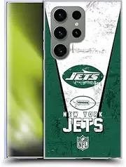 Head Case Designs Officially Licensed NFL Banner New York Jets Logo Art Gel Case [Military Grade Protection] Compatible with Samsung Galaxy S24 Ultra 5G