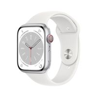 Apple Watch Series 8 GPS + Cellular 41mm Silver Aluminium Case White Sport Band - Regular