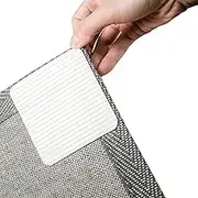 ETHEL Rug Pad Gripper, Non Slip Washable Grippers for Rug, Anti-Slip Carpet Gripper Anti Curling Rug Pads, Keeping Your Rug in Place and Make Corner Flat and Easily Peel Off (4pcs)