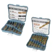 99/130 Pieces HSS Metal Drill Bits Set for Drilling in Metal