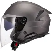 OF618 Verso II Solid Matt Titanium Jet Helmet