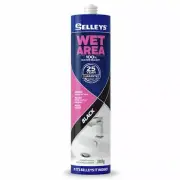 Selleys 300g Wet Area Waterproof Silicone Sealant - Black