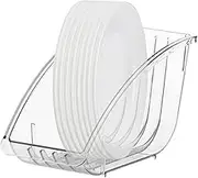 Dish Plate Organizer,Dish Rack Vertical Storage - Vertical Plate Rack Cradle for Kitchen Cabinets, Cupboards, and Drawers, Kitchen Storage