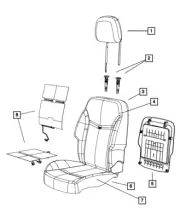Genuine Mopar Front Seat Back Panel 1FK74HL1AD