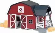 Wooden Toy Barn Playset with Accessories for Imaginative Farm Fun