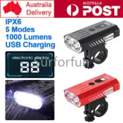 WEST BIKING Bicycle Front Light MTB Cycling Bike Handlebar Light Lamp USB IPX6